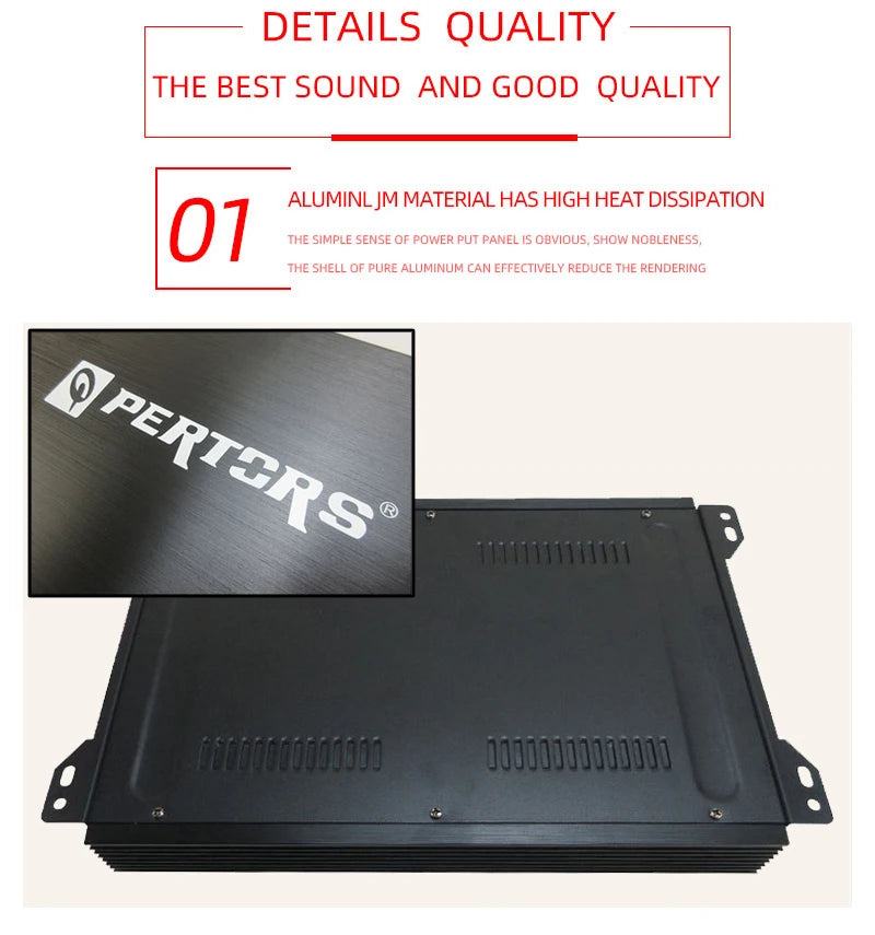 Classe A/B 4 canali 12V Amplificatore di potenza per auto Stereo digitale Surround Subwoofer passivo Lettore audio per altoparlante per auto Max 8000W