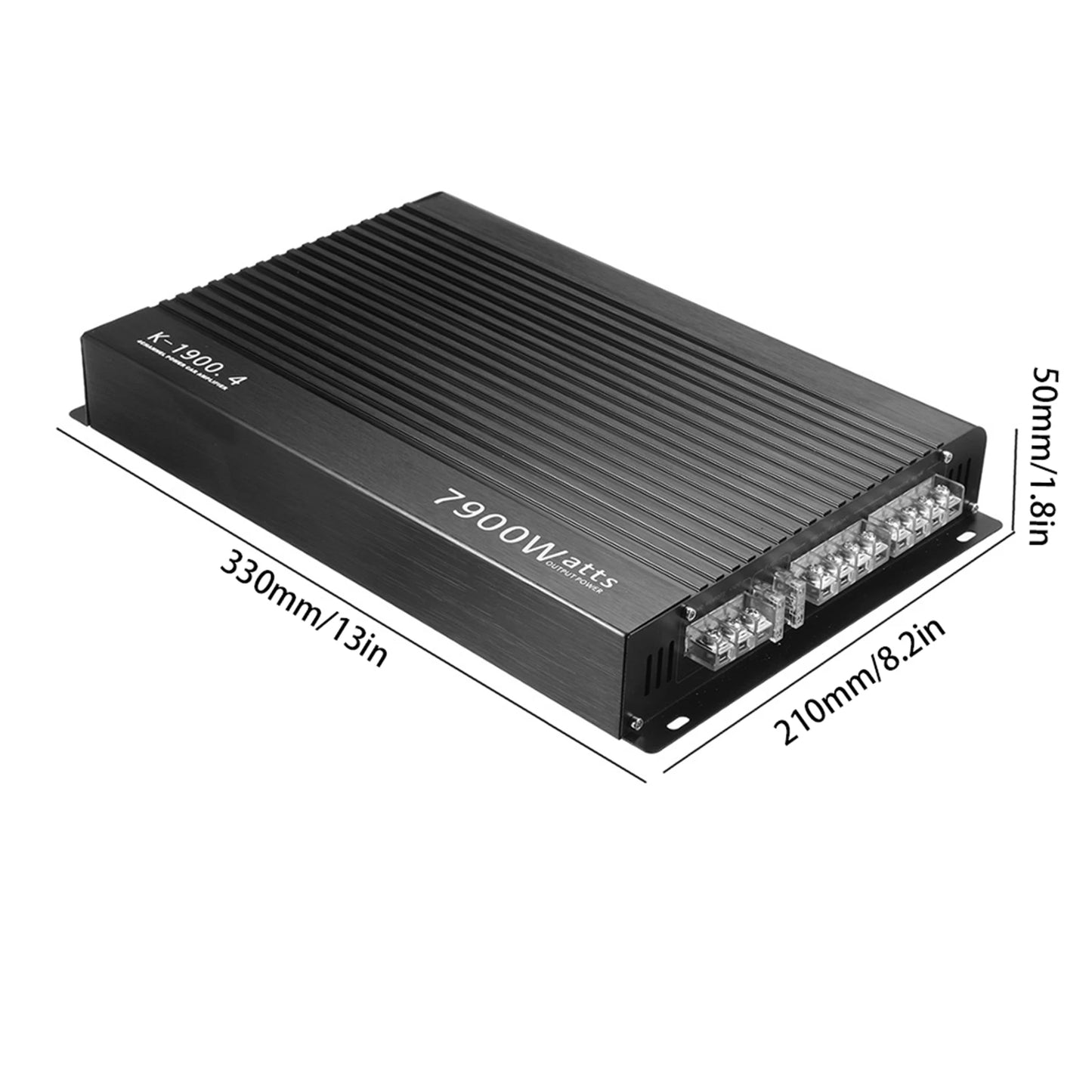 Amplificatore 12V  per auto a 4 canali Nero